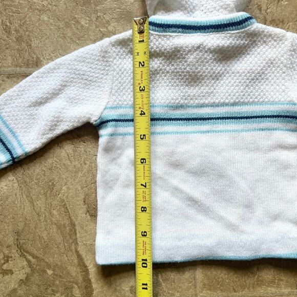 Vtg A Little Angel Toddler Sweater 6-9 Month Rabbit Hooded Cottage Dainty Winter - Picture 5 of 7